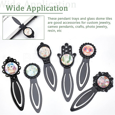 38pcs 14 Styles Zinc Alloy Bookmarks Finding FIND-NB0005-24-1