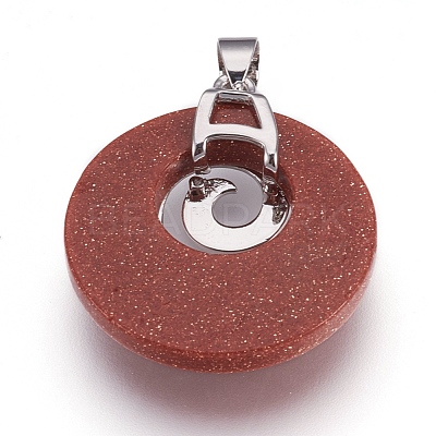 Synthetic Goldstone Pendants KK-F751-D18-1