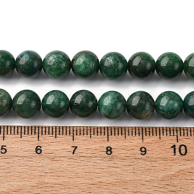 Natural Fuchsite Beads Strands G-K393-A02-8mm-1