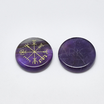 Natural Amethyst Cabochons G-T122-39B-1