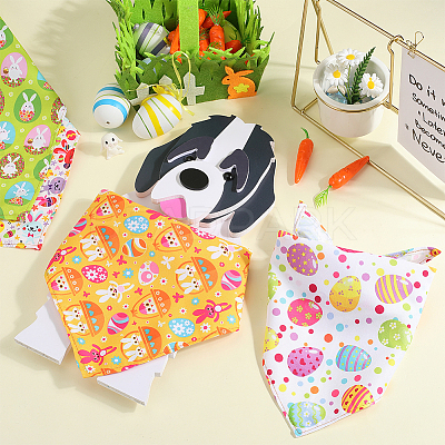 4Pcs 4 Styles Triangle Polyester Pet Handkerchi AJEW-CP0006-08A-03-1