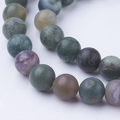 Natural Indian Agate Bead Strands G-G735-01F-8mm-1