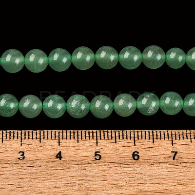 Natural Green Aventurine Round Bead Strands G-P070-37-6mm-1