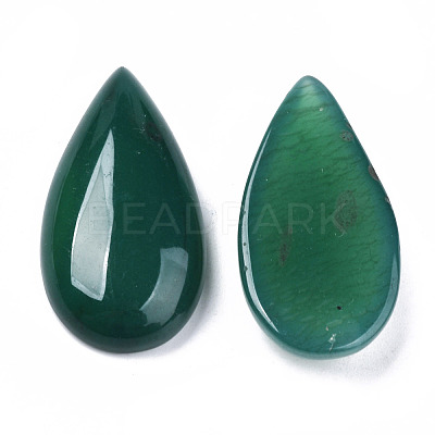 Natural Green Onyx Agate Cabochons G-N326-72I-1