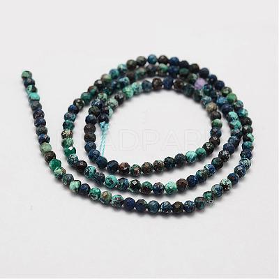 Natural Chrysocolla Beads Strands G-G663-09-3mm-1
