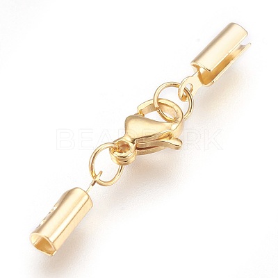 304 Stainless Steel Lobster Claw Clasps X-STAS-P207-07G-D-1