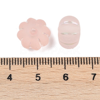 Frosted Transparent Acrylic Beads OACR-P029-03B-02-1