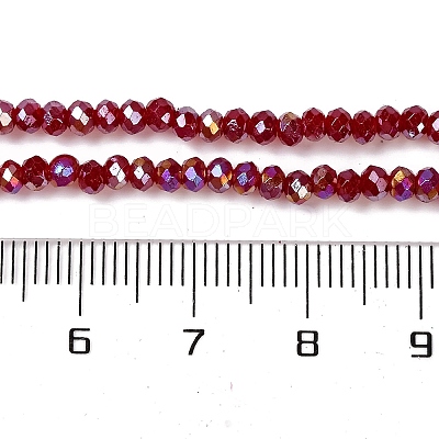 Baking Electroplate Glass Beads Strands X-DGLA-A039-J2MM-B19-1