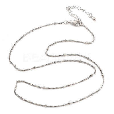 2MM Brass Satellite Chain Necklaces for Women NJEW-D302-49P-1