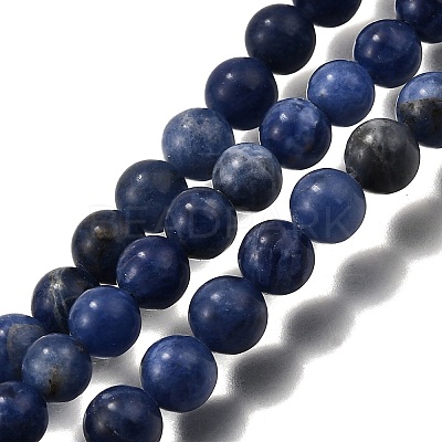 Natural Sodalite Beads Strands G-E110-4mm-3-1