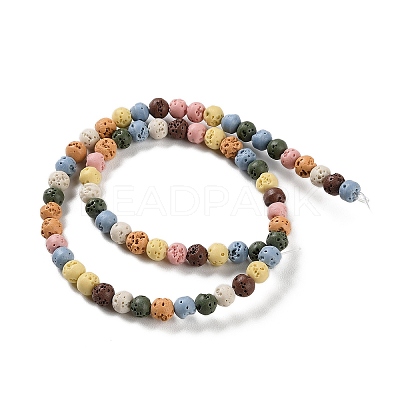 Synthetic Lava Rock Dyed Beads Strands X-G-H311-08A-07-1