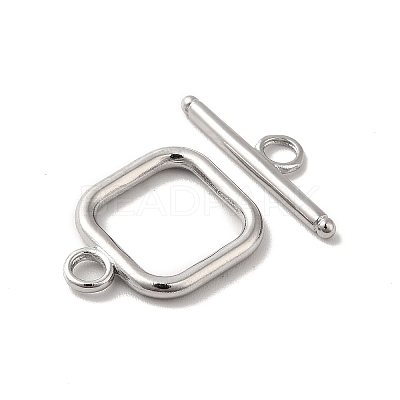 Non-Tarnish 304 Stainless Steel Toggle Clasps X-STAS-H212-27P-1
