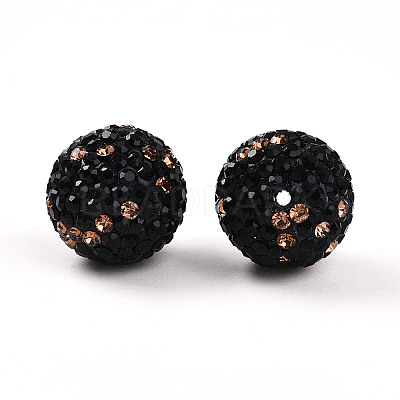 Polymer Clay Pave Rhinestone Beads RB-T018-01I-1