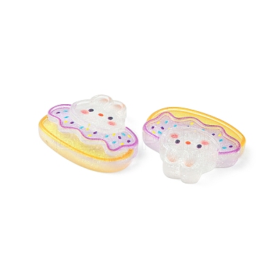 Translucent Cute Bunny Cabochons CRES-O006-10-1