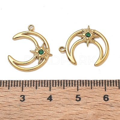 304 Stainless Steel Rhinestone Pendants SA-CBAF1D5-07G-C-1