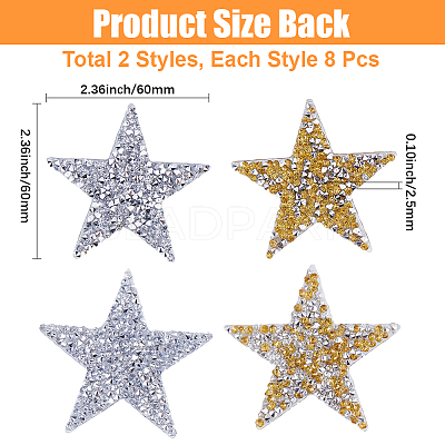 16Pcs 2 Colors Plastic Clothing Patches FIND-GF0008-80-1