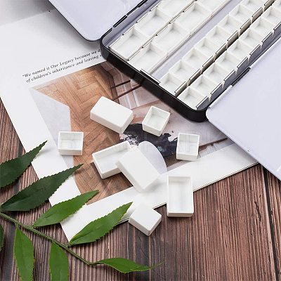 Plastic Empty Watercolor Paint Pans AJEW-PH0017-42-1