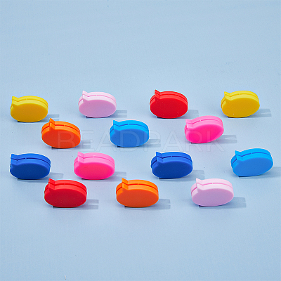 14Pcs 7 Colors Speech Bubble Silicone Tennis Racquet Dampener AJEW-FH0004-58-1