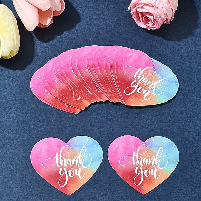 Coated Paper Thank You Greeting Card DIY-FS0007-76B-1
