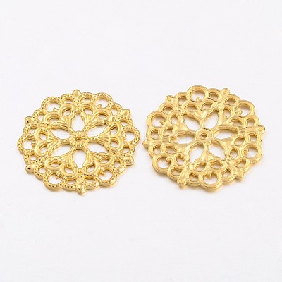 Tibetan Style Filigree Joiners Links LS-TIBE-A11623-G-LF-1
