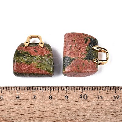 Natural Unakite Pendants G-Q602-01G-03-1