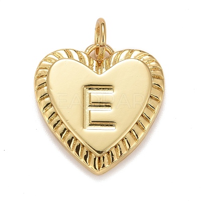 Rack Plating Real 18K Gold Plated Brass Pendants KK-E260-01G-E-1