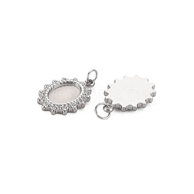 304 Stainless Steel Pendant Enamel Settings LS-STAS-N097-199-1