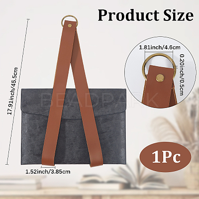 2Pcs PU Leather Wall Mounted Magazine Organizer Holder AJEW-CL0002-23-1