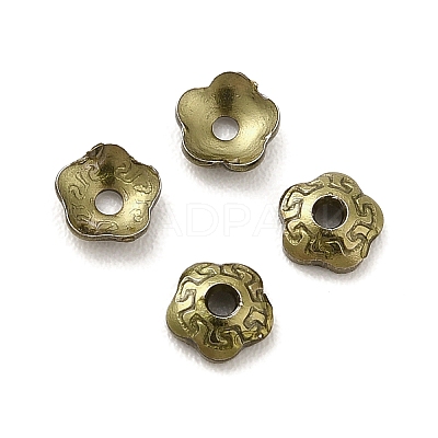 Ion Plating(IP) 304 Stainless Steel Bead Caps STAS-N0005-01AB-1