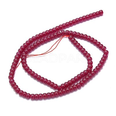 Lab Grown Red Corundum Beads Strands G-G106-O01-02-1-1