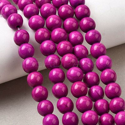 Synthetic Turquoise Beads Strands TURQ-G106-6mm-02O-1