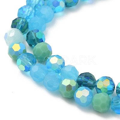 Electroplate Glass Beads Strands EGLA-P048-AM-1