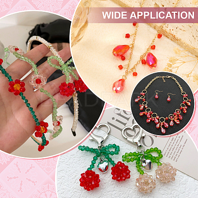 810Pcs 14 Styles Faceted Glass Beads GLAA-ME0001-09-1