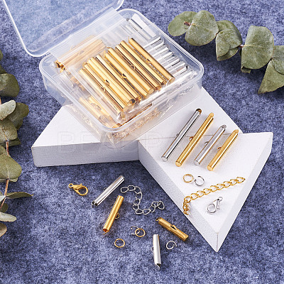 Iron Slide On End Clasp Tubes FIND-PJ0001-01-1