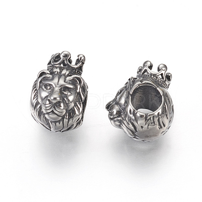 316 Surgical Stainless Steel European Beads STAS-E446-12AS-1