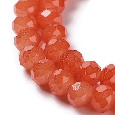 Baking Paint Imitation Jade Glass Bead Strands DGLA-A034-J10mm-A12-1