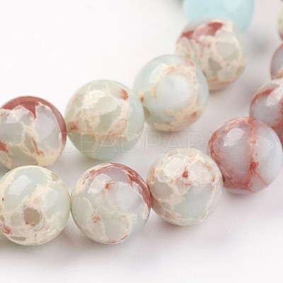 Synthetic Shoushan Stone Beads Strands G-N0311-01C-8mm-1