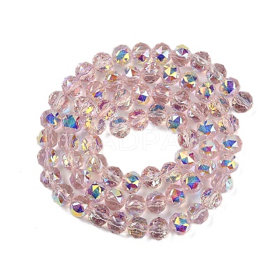 Transparent Electroplate Glass Beads Strands EGLA-N002-34C-C18-1