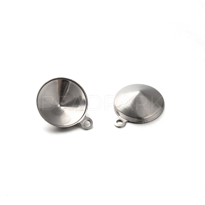 Tarnish Resistant 201 Stainless Steel Charms Pointed Back Rhinestone Settings STAS-E088-07-13x10.5mm-1