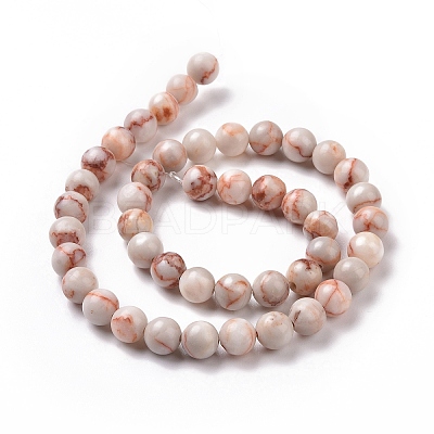 Natural Red Netstone Beads Strands G-F352-8mm-1