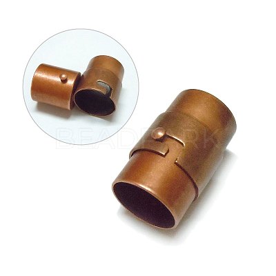 Brass Locking Tube Magnetic Clasps KK-Q090-R-1