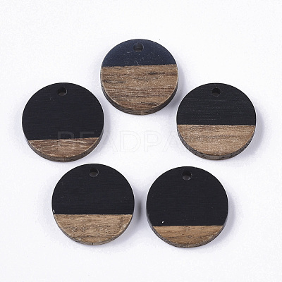 Resin & Walnut Wood Pendants RESI-S358-02C-08-1-1