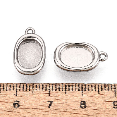 304 Stainless Steel Pendant Cabochon Settings STAS-N114-46B-P-1