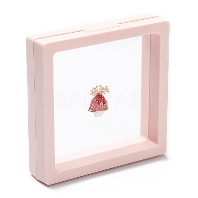 Square Transparent PE Thin Film Suspension Jewelry Display Box CON-D009-01A-04-1