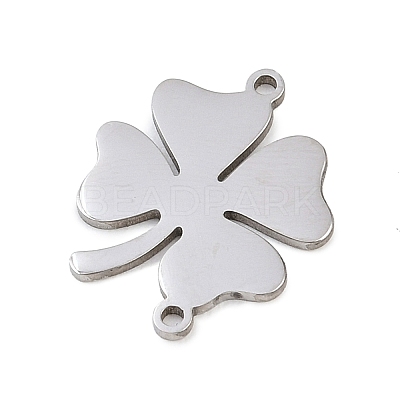 Saint Patrick's Day 304 Stainless Steel Shamrock Connector Charms STAS-Z183-04P-1