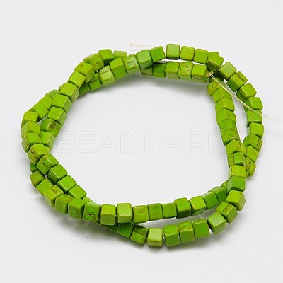 Synthetic Turquoise Beads Strands TURQ-G108-4x4mm-01-1