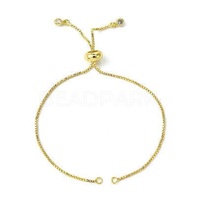 5Pcs Rack Plating Adjustable Brass Slider Bracelet Making MAK-FS0001-03G-1