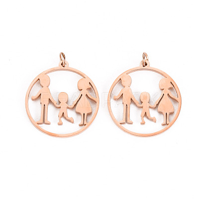 304 Stainless Steel Pendants STAS-S116-132RG-1