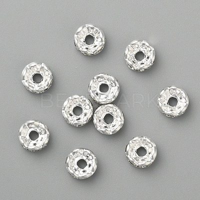 Brass Grade A Crystal Rhinestone Spacer Beads RB-A006-6MM-S-1