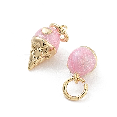 Rack Plating Brass Enamel Charms X-KK-G512-19C-G-1